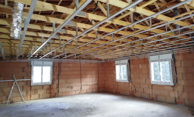 après lala pose de ossature métallique